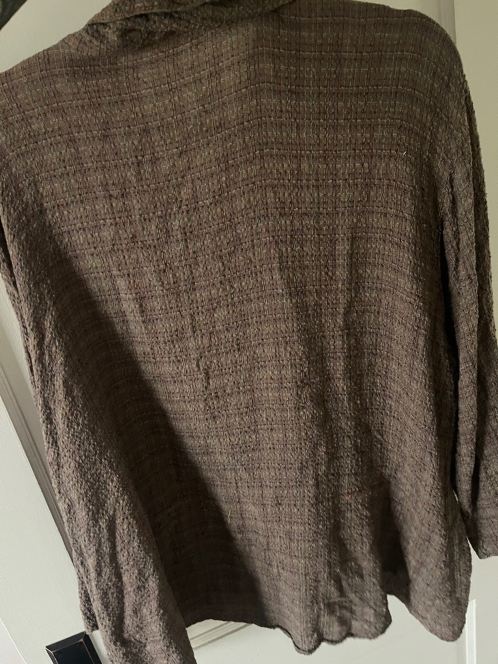 Habitat Dark Brown Textured Button-Down Jacket - Picture 7 of 7